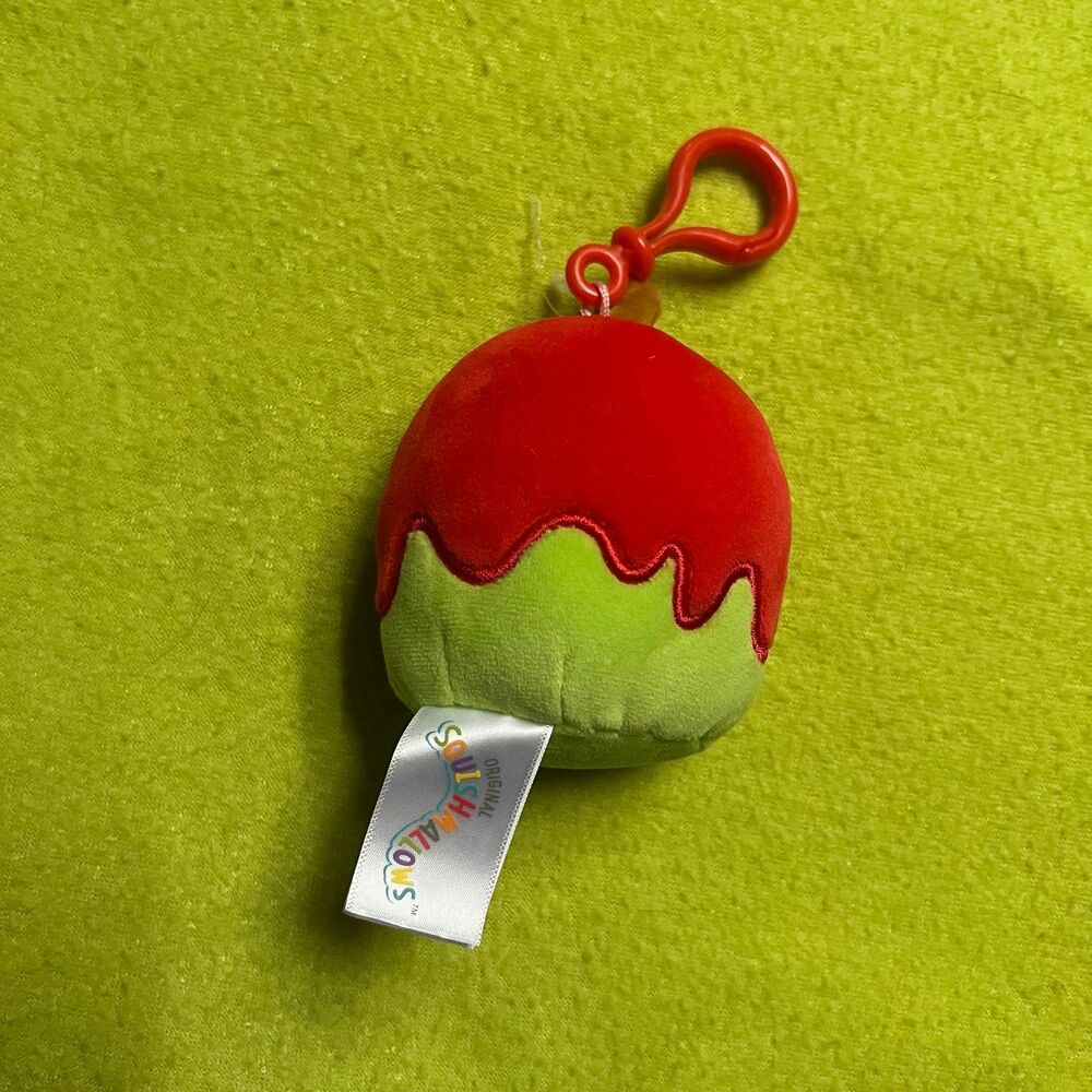 Squishmallows Keir Candy Apple Plush 3.5” Clip On new Keychain Halloween 2023 - Picture 2 of 2